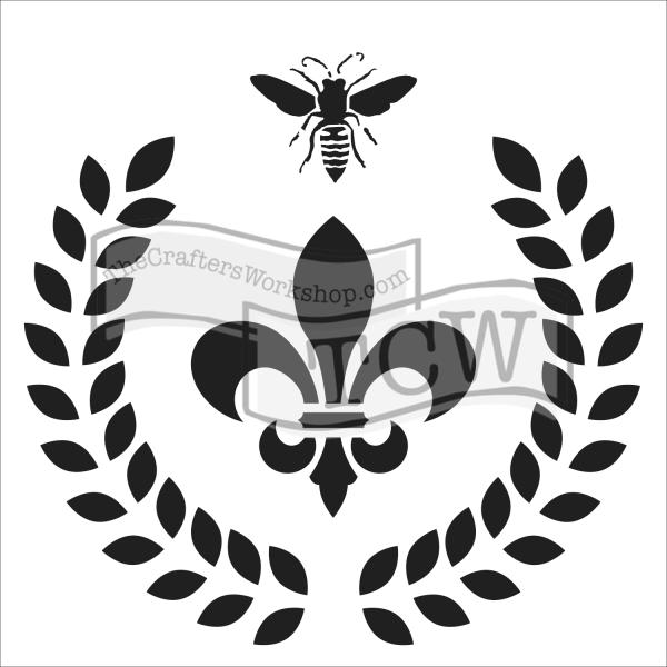 The Crafters Workshop - Schablone 30x30cm "Laurel Wreath" Template