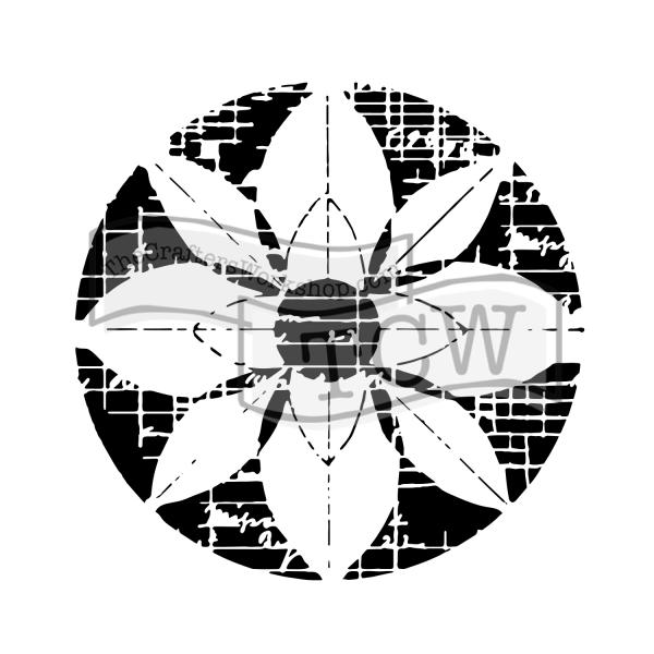 The Crafters Workshop - Schablone 30x30cm "Flower Grid" Template