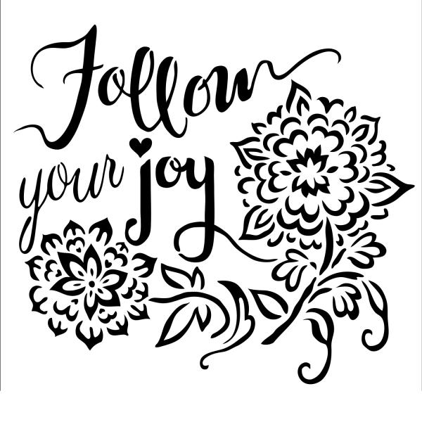 The Crafters Workshop - Schablone 30x30cm "Follow Joy" Template