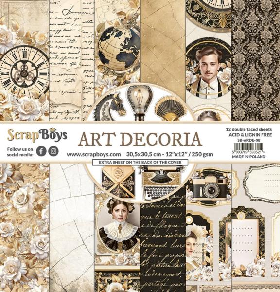 ScrapBoys - Designpapier "Art Decoria" Paper Pack 12x12 Inch - 12 Bogen