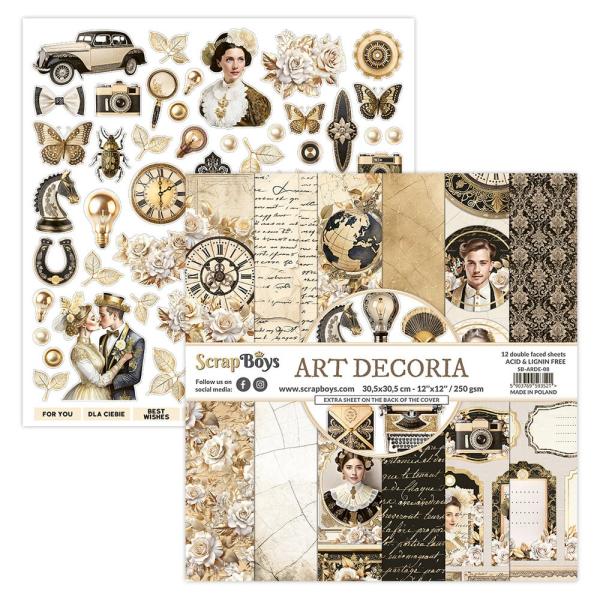 ScrapBoys - Designpapier "Art Decoria" Paper Pack 12x12 Inch - 12 Bogen