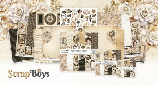 ScrapBoys - Stanzteile "Art Decoria" Pop Up Paper Pack 6x6 Inch - 24 Bogen