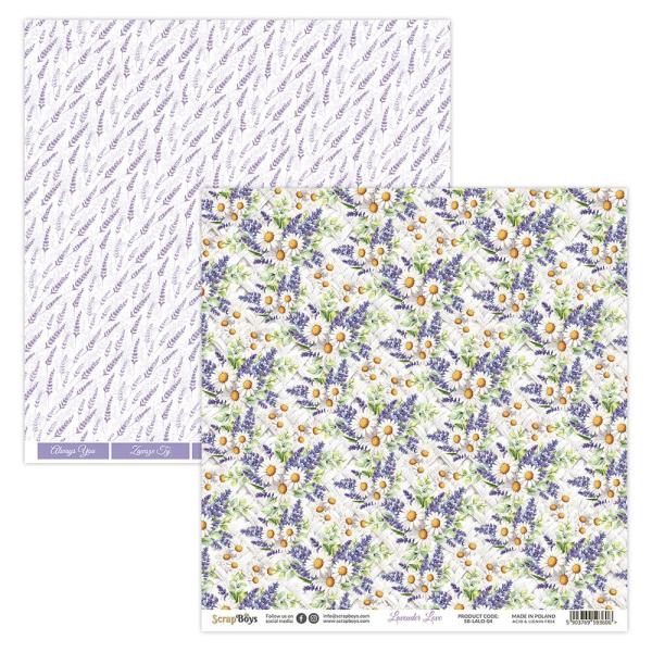 ScrapBoys - Designpapier "Lavender Love" Paper Pack 12x12 Inch - 12 Bogen