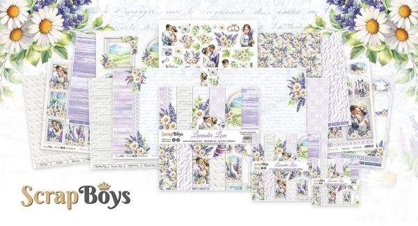 ScrapBoys - Designpapier "Lavender Love" Paper Pack 12x12 Inch - 12 Bogen