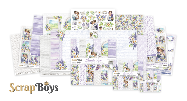 ScrapBoys - Designpapier "Lavender Love" Paper Pack 12x12 Inch - 12 Bogen