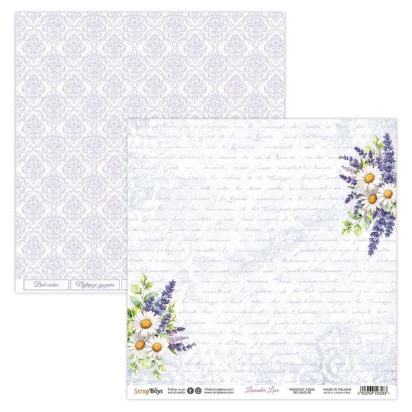 ScrapBoys - Designpapier "Lavender Love" Paper Pack 12x12 Inch - 12 Bogen