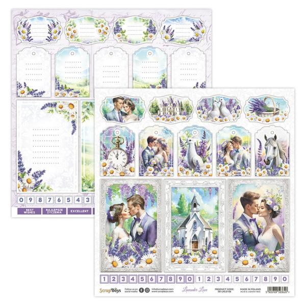 ScrapBoys - Designpapier "Lavender Love" Paper Pack 6x6 Inch - 24 Bogen