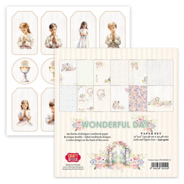 Craft & You Design - Designpapier "Wonderful Day" Paper Pad 12x12 Inch - 12 Bogen