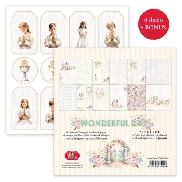 Craft & You Design - Designpapier "Wonderful Day" Paper Pad 12x12 Inch - 12 Bogen