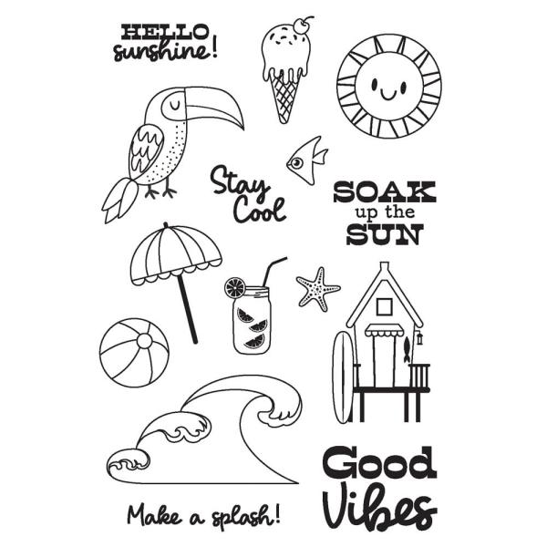 Simple Stories - Stempelset "Just Beachy" Clear Stamps 