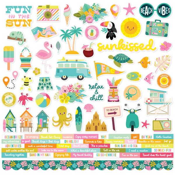 Simple Stories - Collections Kit "Just Beachy" 12 Bogen Designpapier