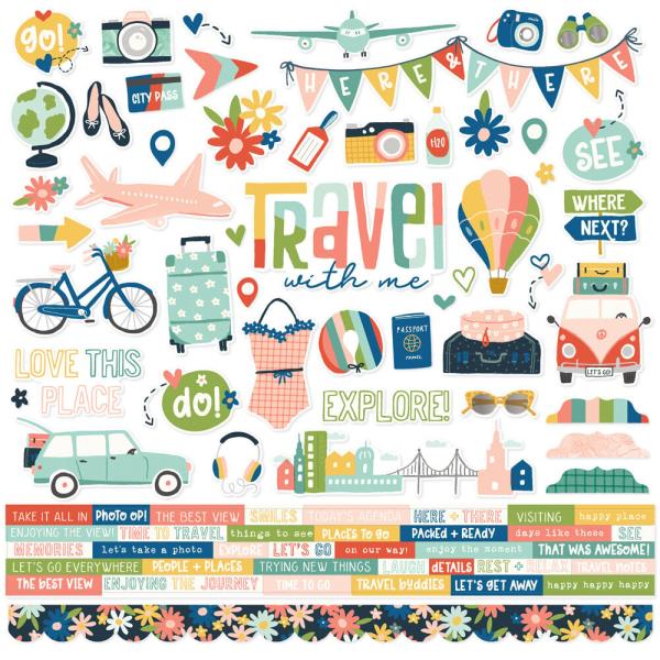 Simple Stories - Collections Kit "Pack Your Bags" 12 Bogen Designpapier