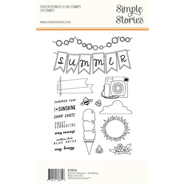 Simple Stories - Stempelset "Summer Snapshots" Clear Stamps 