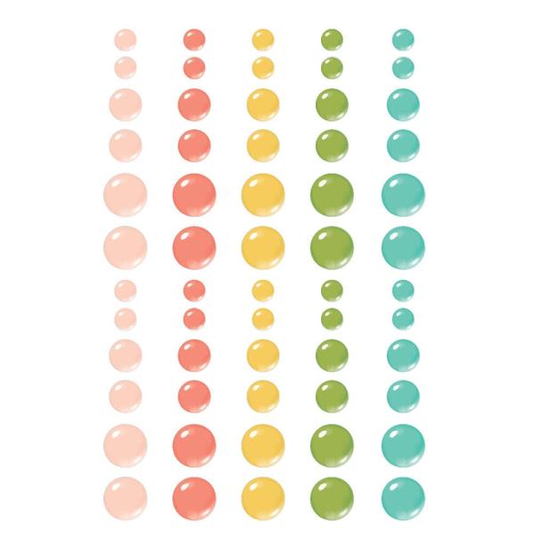 Simple Stories - Enamel Dots "Summer Snapshots Glossy" 60 Stück 