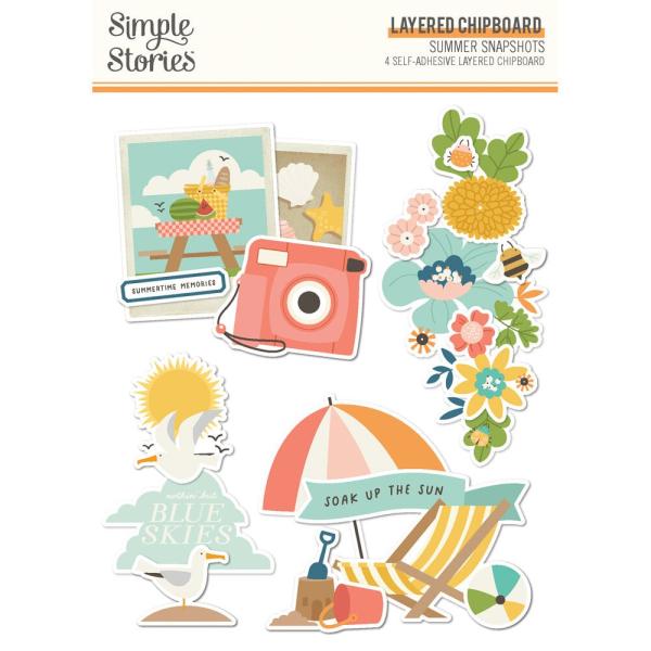 Simple Stories - Aufkleber "Summer Snapshots" Layered Stickers 