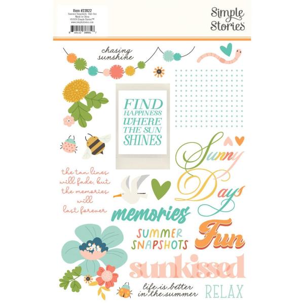 Simple Stories - Transfer Sticker "Summer Snapshots" Rub Ons