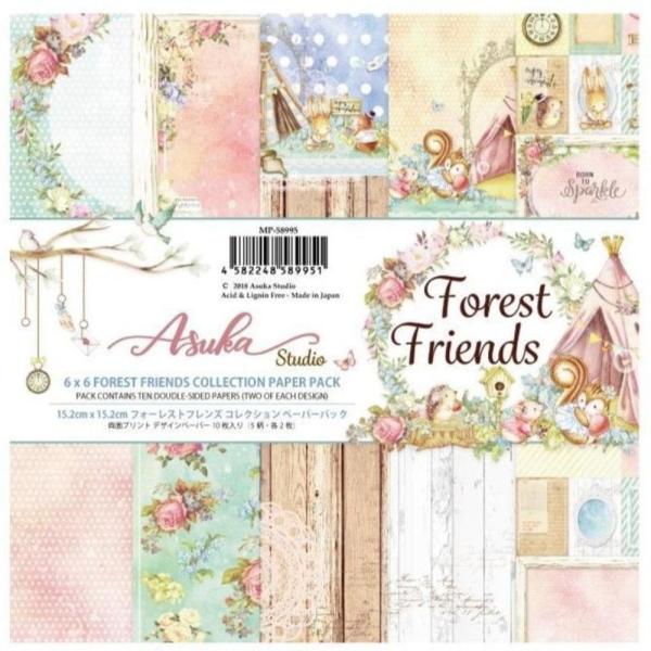 Memory Place - Designpapier "Forest Friends" Paper Pack 6x6 Inch - 10 Bogen