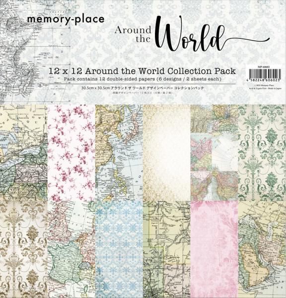 Memory Place - Designpapier "Around the World" Paper Pack 12x12 Inch - 12 Bogen