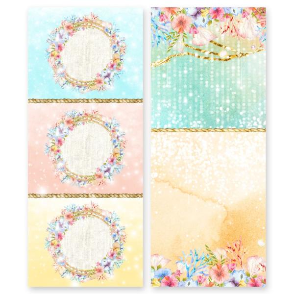 Memory Place - Designpapier "Welcome to Paradise" Slimline Paper Pack 3,5x8,5 Inch - 24 Bogen