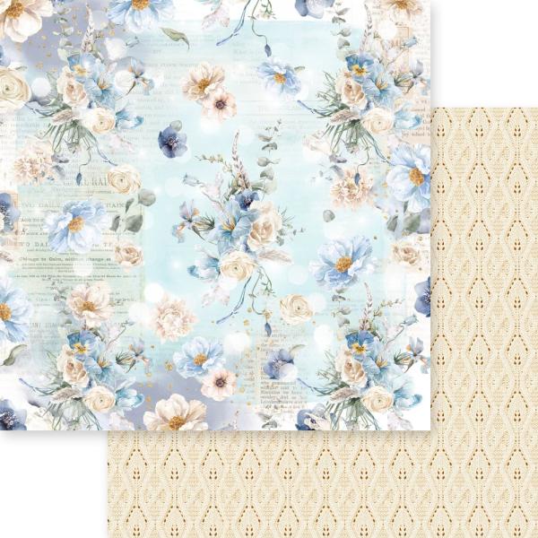 Memory Place - Designpapier "Dusty Blue Floral" Paper Pack 12x12 Inch - 12 Bogen