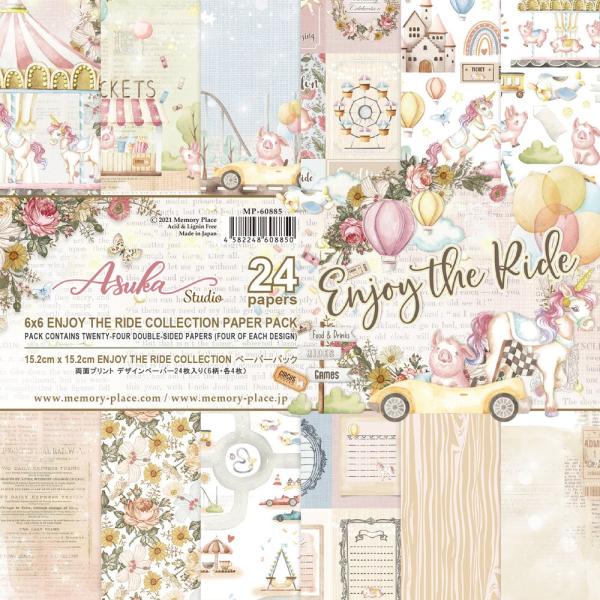 Memory Place - Designpapier "Enjoy The Ride" Paper Pack 6x6 Inch - 24 Bogen