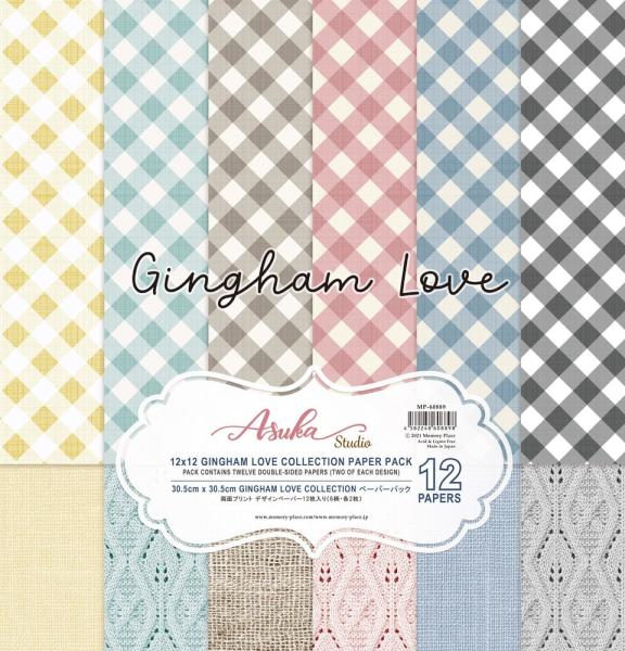 Memory Place - Designpapier "Gingham Love" Paper Pack 12x12 Inch - 12 Bogen