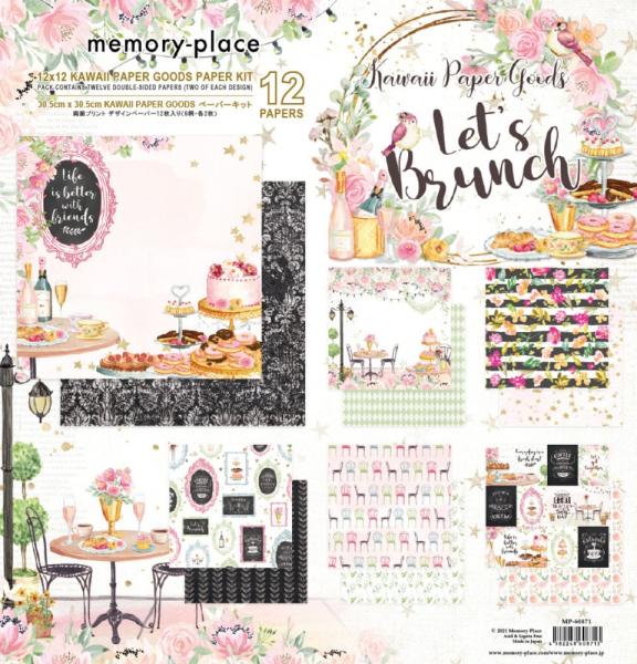 Memory Place - Designpapier "Let's Brunch" Paper Pack 12x12 Inch - 12 Bogen