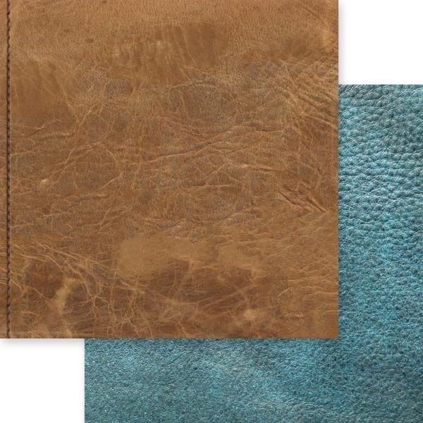 Memory Place - Designpapier "Leather & Wood Texture" Paper Pack 6x6 Inch - 24 Bogen