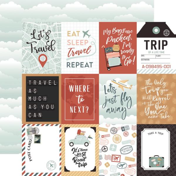 Echo Park - Designpapier "Let's Take The Trip" Collection Kit 12x12 Inch - 12 Bogen