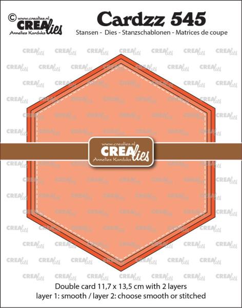 Crealies - Stanzschablone "No. 545 Double Card Hexagon" Cardzz Dies