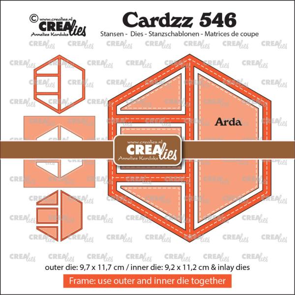 Crealies - Stanzschablone "No. 546 Frame & Inlays Arda" Cardzz Dies