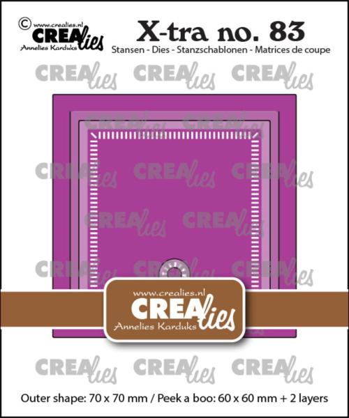 Crealies - Stanzschablone "No. 83 Peek a Boo Square" X-tra Dies