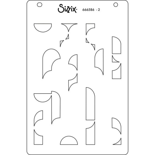 Sizzix - Schablone "Around the Block" Layered Stencil Design by Stacey Park