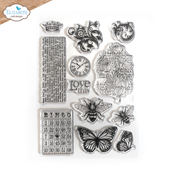 Elizabeth Craft Designs - Stempelset "Love & Roses" Clear Stamps