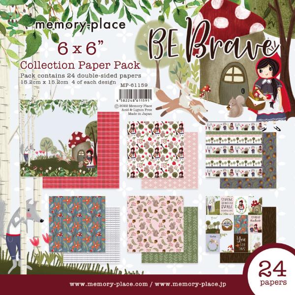 Memory Place - Designpapier "Be Brave" Paper Pack 6x6 Inch - 24 Bogen