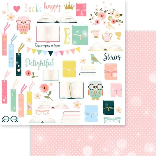 Memory Place - Designpapier "Book Lover" Paper Pack 12x12 Inch - 12 Bogen