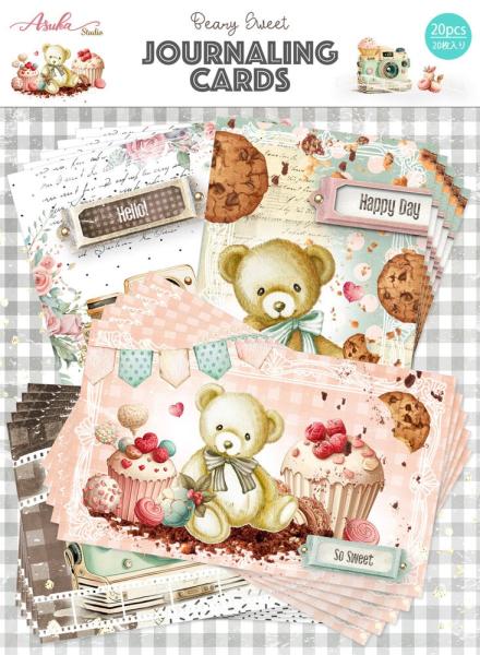 Memory Place - Stanzteile "Beary Sweet" Ephemera - Journaling Cards 20 Stück