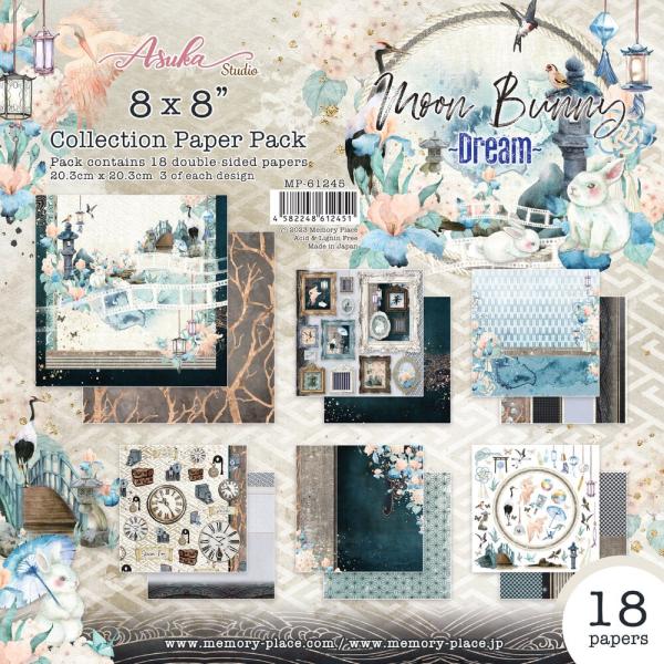 Memory Place - Designpapier "Moon Bunny Dream" Paper Pack 8x8 Inch - 18 Bogen