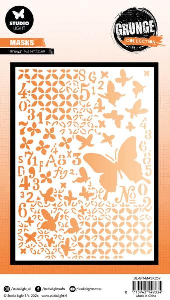 Studio Light - Schablone "Grunge Butterflies" Stencil Grunge Collection