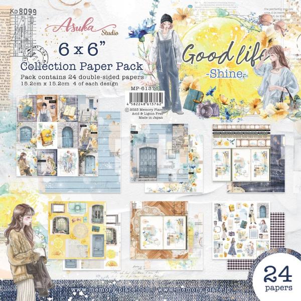 Memory Place - Designpapier "Good Life Shine" Paper Pack 6x6 Inch - 24 Bogen