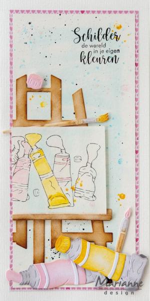 Marianne Design - Stempel "Borders Paint Tubes" Clear Stamps