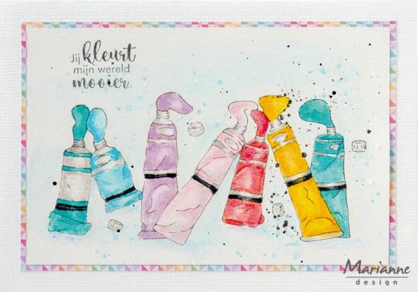 Marianne Design - Stempel "Borders Paint Tubes" Clear Stamps