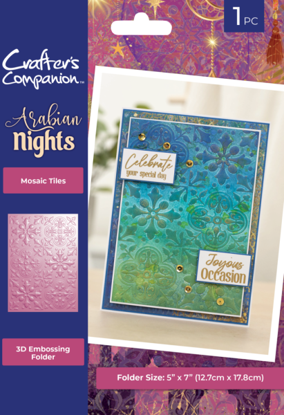 Crafters Companion - Prägefolder "Mosaic Tiles" 3D Embossingfolder