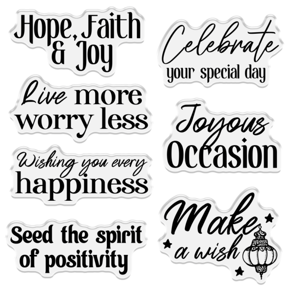 Crafters Companion - Stempelset "Joyous Occasions" Clear Stamps