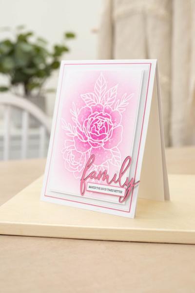 Crafters Companion - Schablone "Blooming Peonies" Stencil