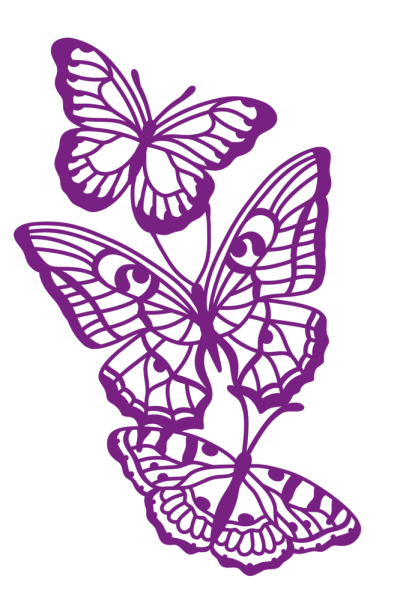 Crafters Companion - Schablone "Butterfly Trio" Stencil