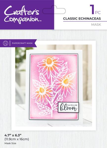 Crafters Companion - Schablone "Classic Echinaceas" Stencil