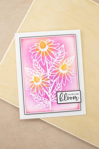 Crafters Companion - Schablone "Classic Echinaceas" Stencil