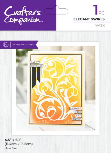 Crafters Companion - Schablone "Elegant Swirls" Stencil