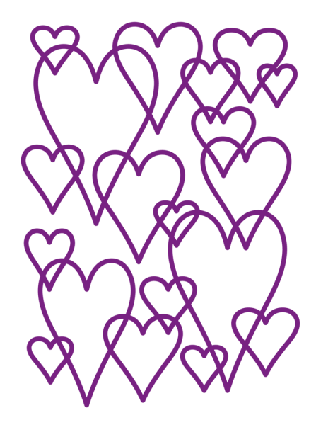 Crafters Companion - Schablone "Entwined Hearts" Stencil